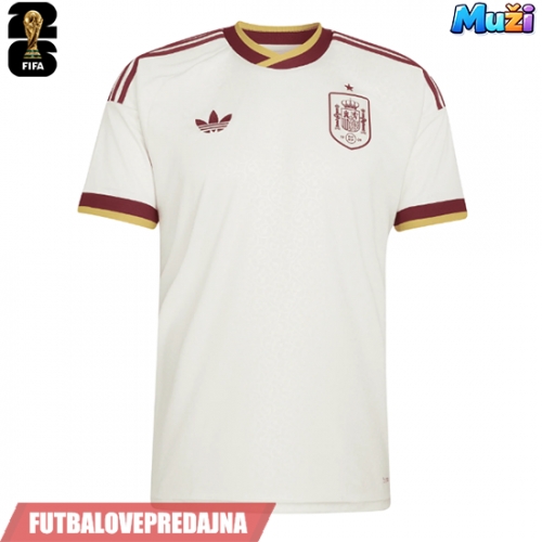 Lacne Muži Futbalové dres Španielsko MS 2026 Krátky Rukáv - Preč